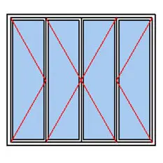 Fenêtre PVC 4 Vantaux