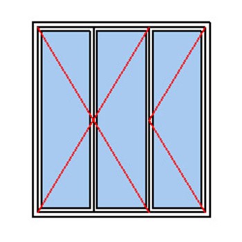 Fenêtre ou Porte-Fenêtre Bois 3 vantaux