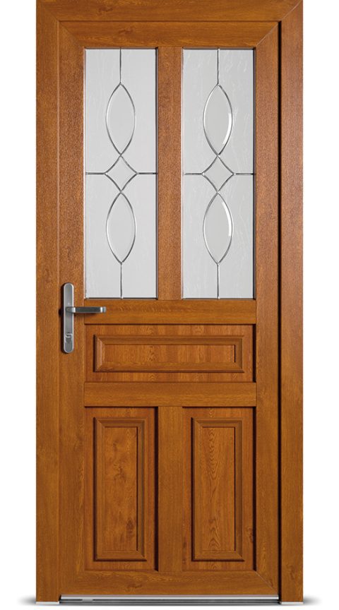 Porte D'entrée PVC CLOSY - Blanc, 190x70 Cm, Ouverture Gauche - Ensemble Complet Neuf
