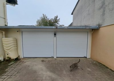 Pose de deux portes de garage à Rethel (08)